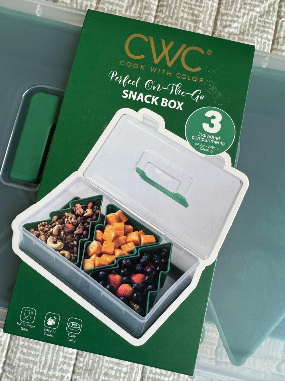 Brand New CWC Cook With Color Snack Box Set - Red JOY & Green Tree Inserts - Picture 6 of 7